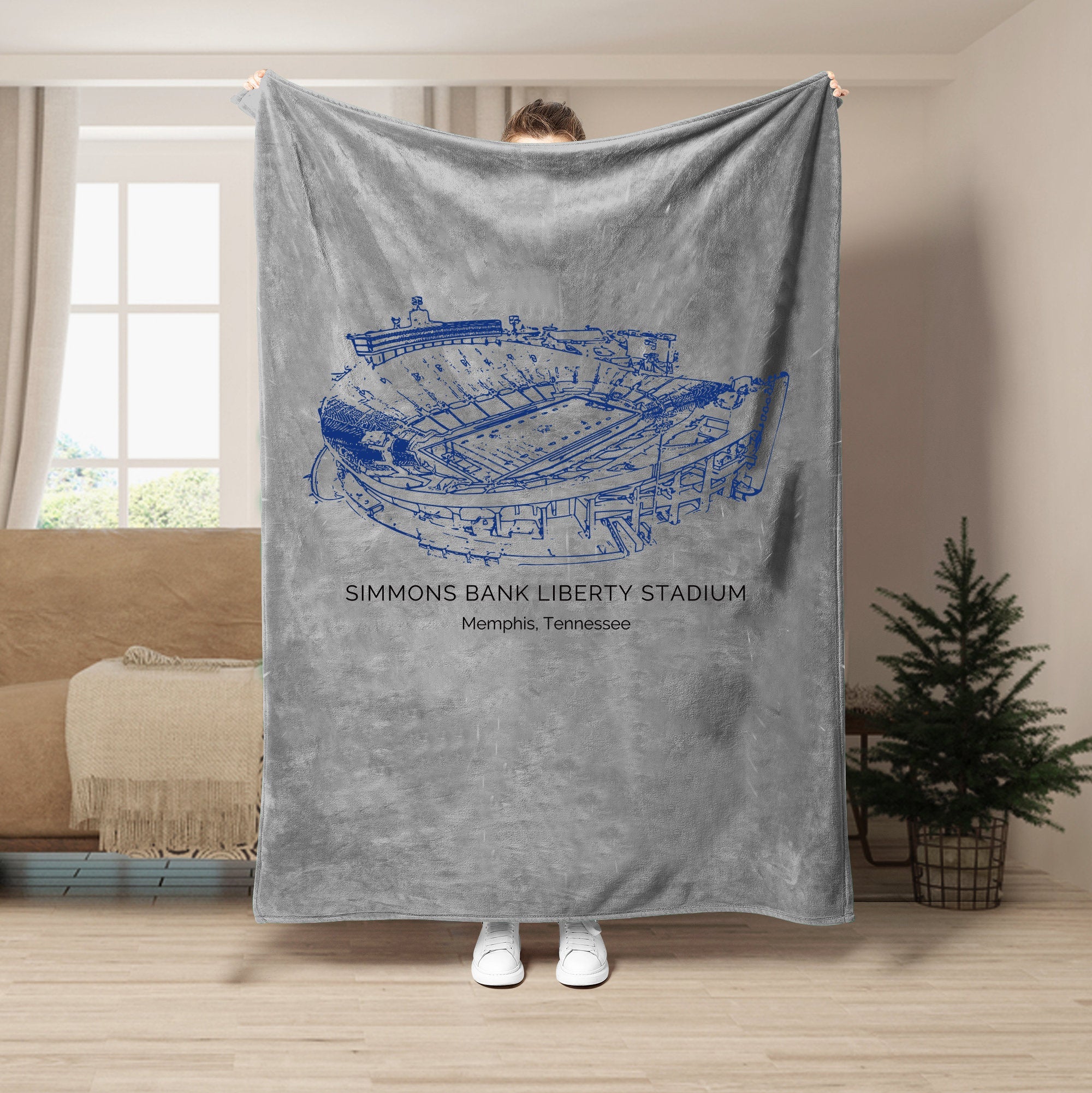 Simmons Bank Liberty Stadium- Memphis Tigers football,College Football Blanket