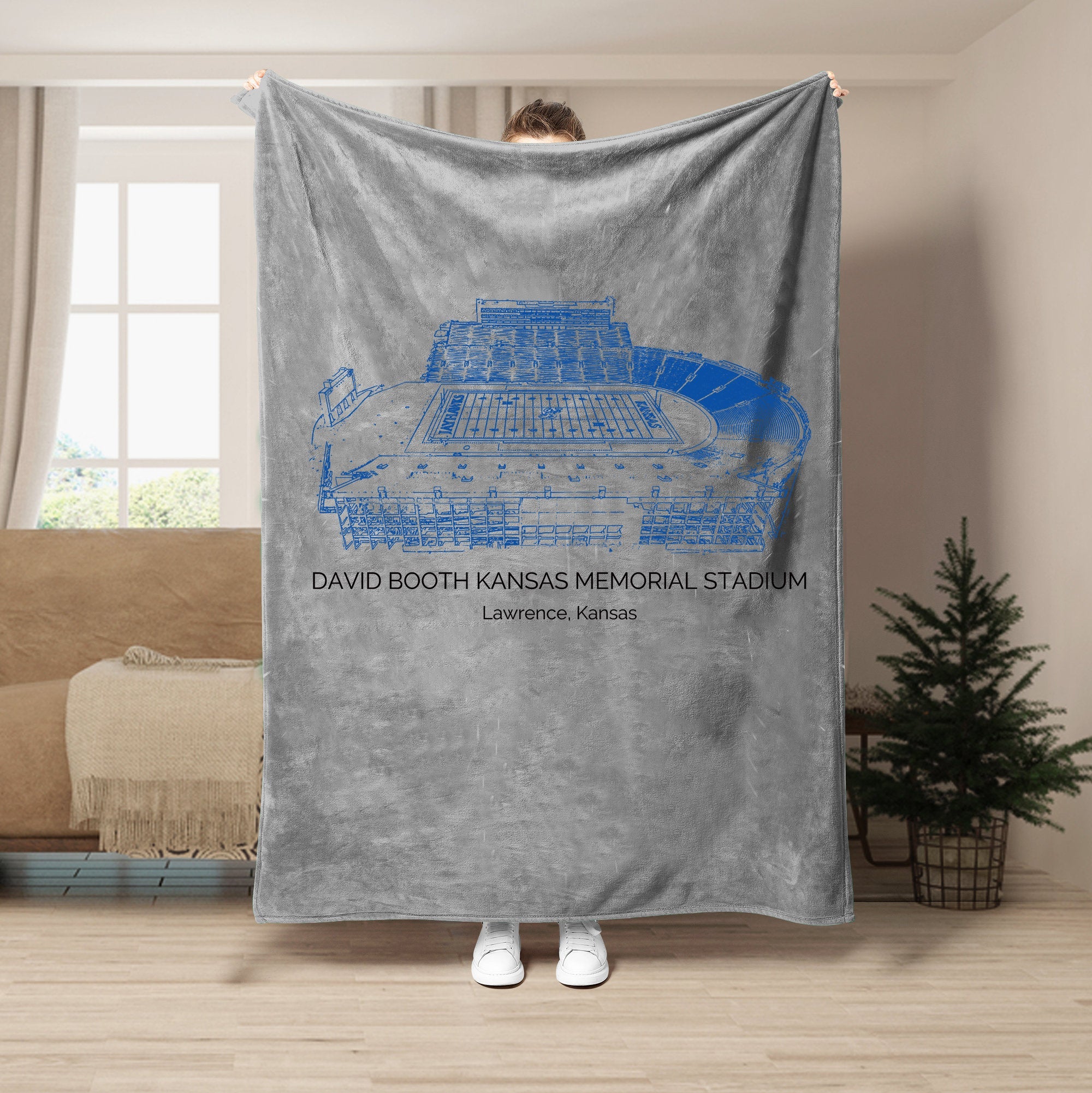 David Booth Kansas Memorial Stadium - Kansas Jayhawks football,College Football Blanket