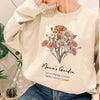 Birth Flower Family Bouquet Custom Hoodie/Crewneck/T-shirt (AI Processed)