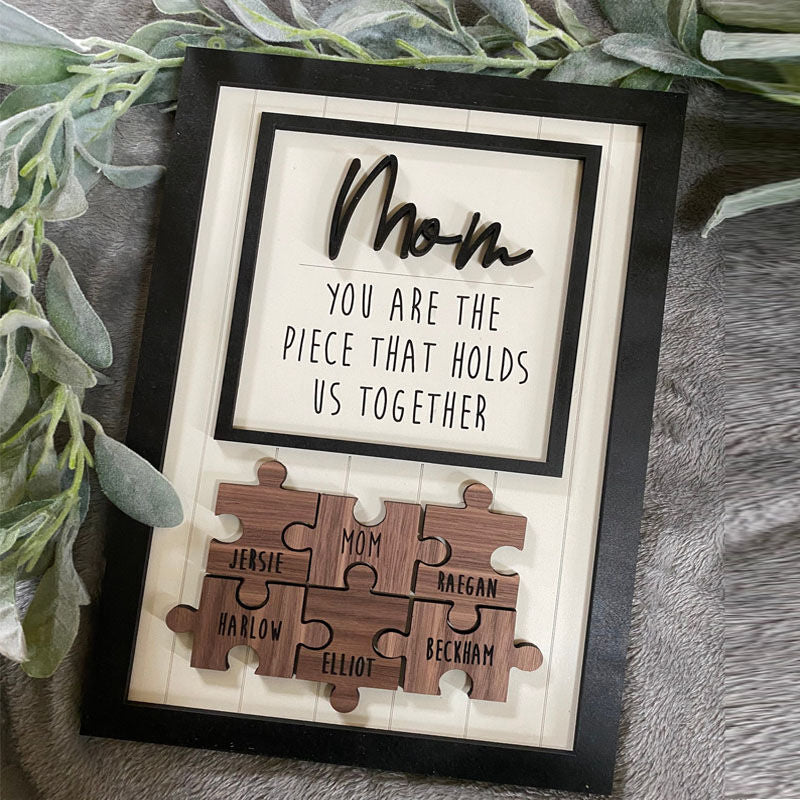 Personalised Wooden Puzzle Frame Gift for Mom