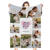 Custom 8 Photos&Text Fleece Blankets All You Need Is Love