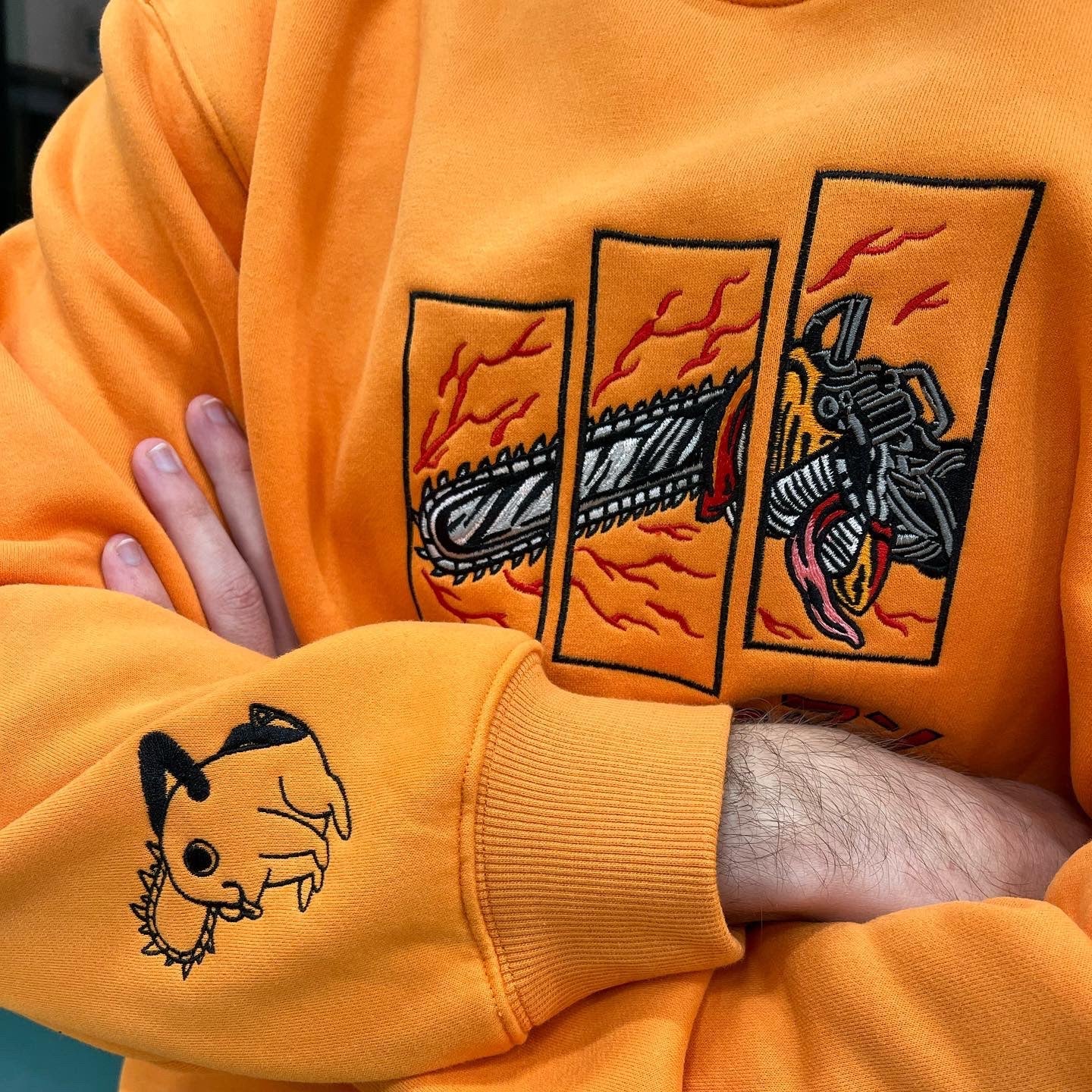 Denji "𝕲𝖔𝖎𝖓' 𝕭𝖊𝖗𝖘𝖊𝖗𝖐" Embroidery Crewneck