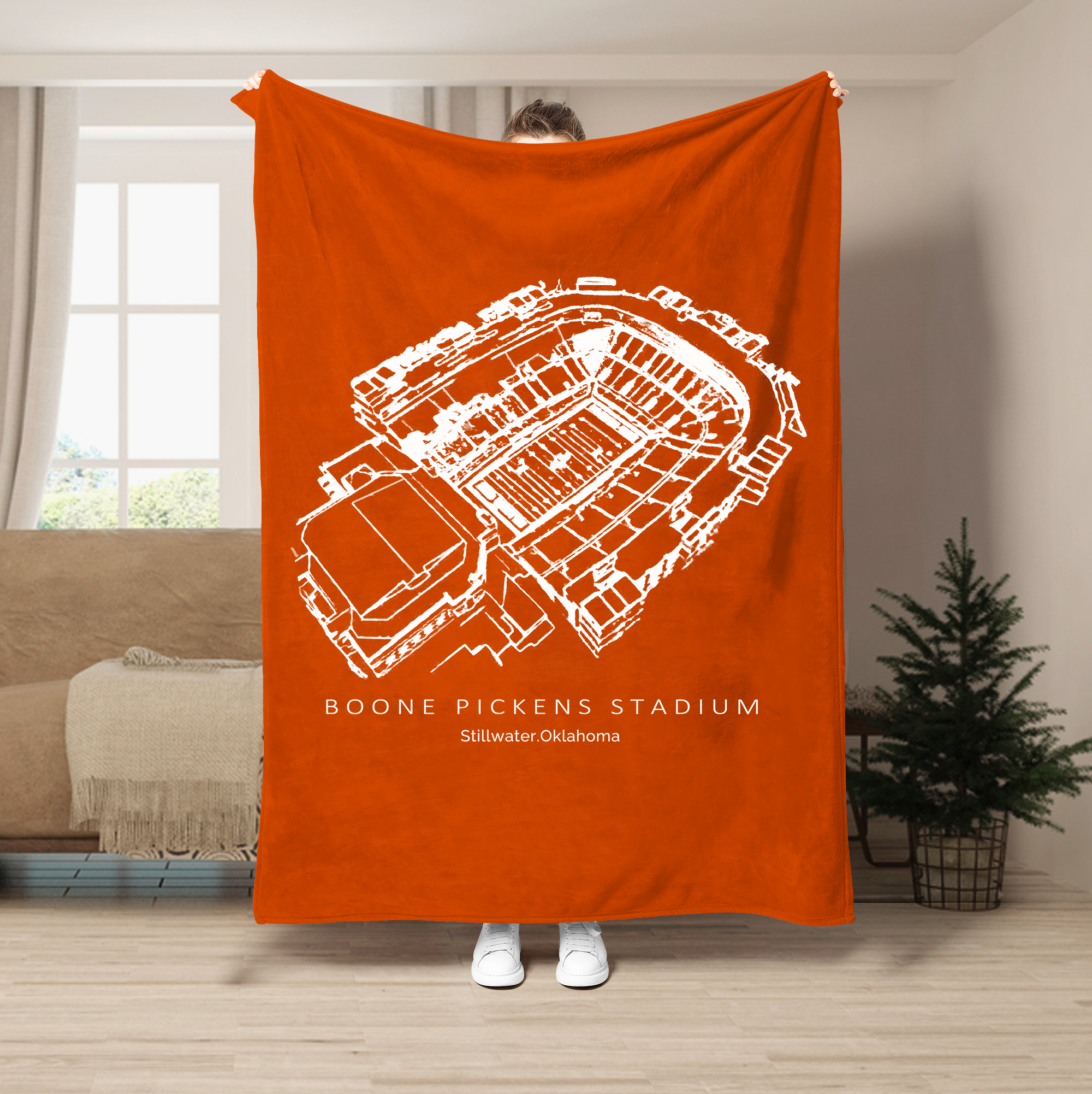 Boone Pickens Stadium - Oklahoma State Cowboys football,College Football Blanket