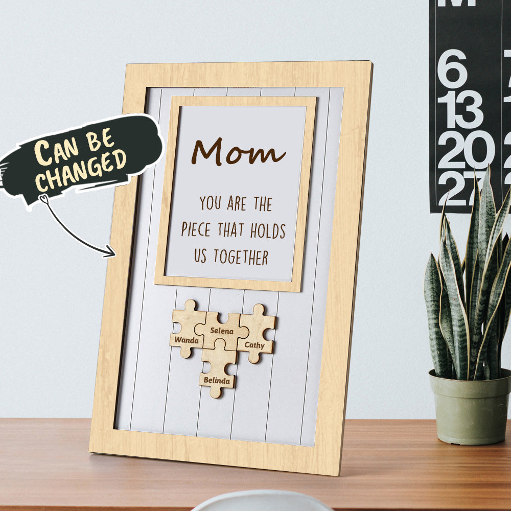 Personalised Wooden Puzzle Frame Gift for Mom