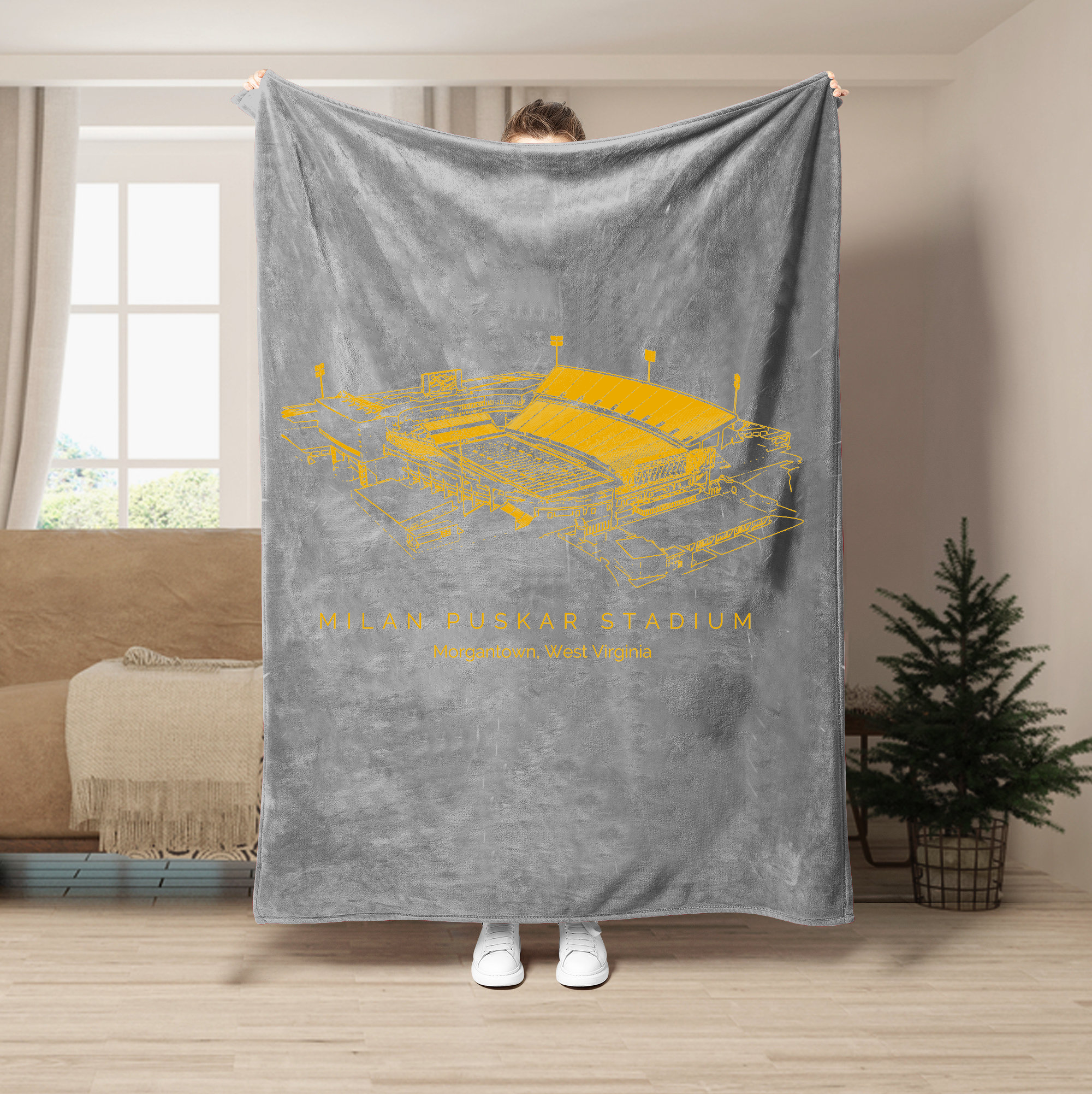 Milan Puskar Stadium - West Virginia Mountaineers football,College Football Blanket