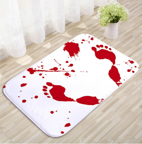 Enjoy Halloween Bloody Bathroom Colour Changing Floor Mat - Turns Red in Water