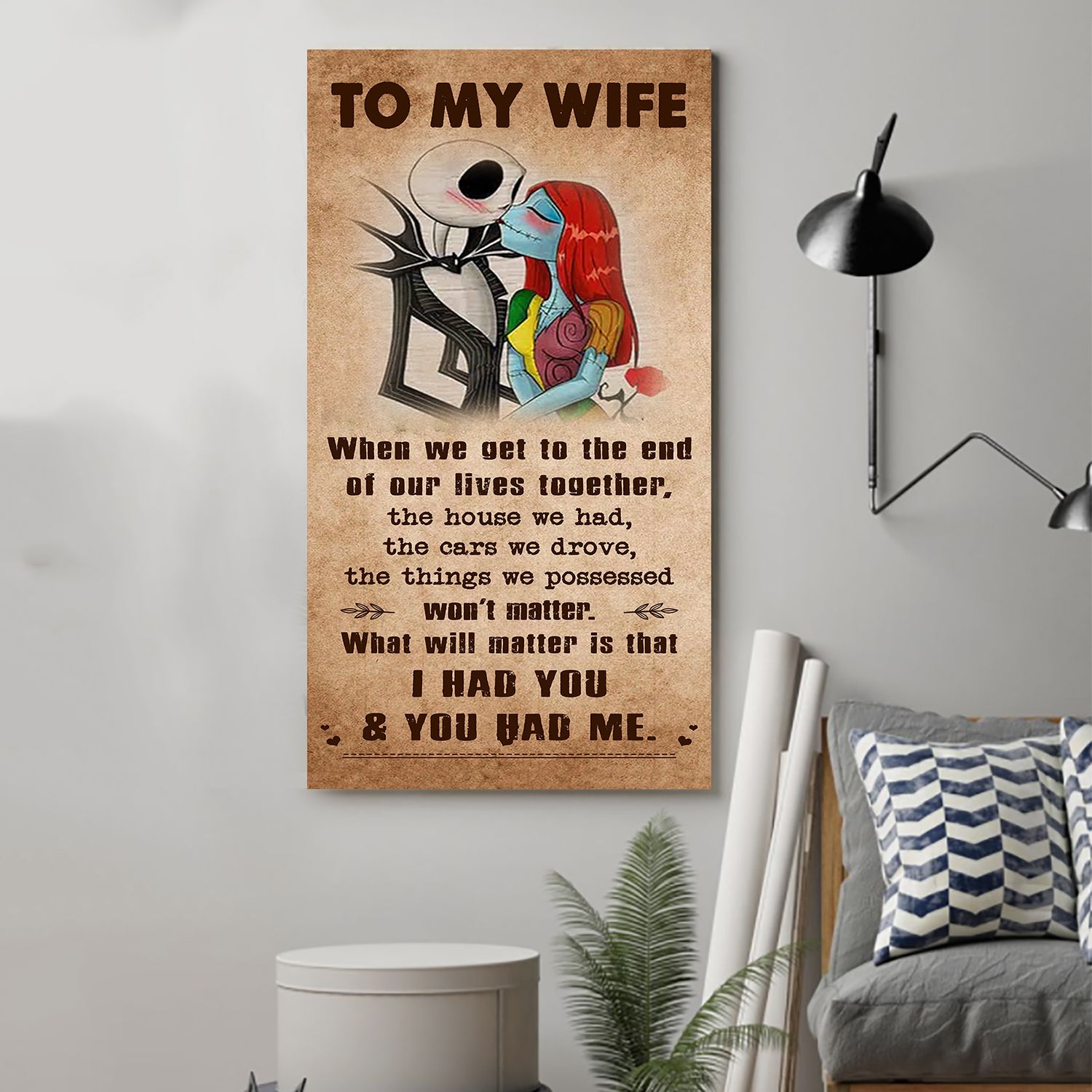 🎁TO MY WIFE-I HAD YOU AND YOU HAD ME-CANVAS POSTER(Buy 2 Get Free Shipping)