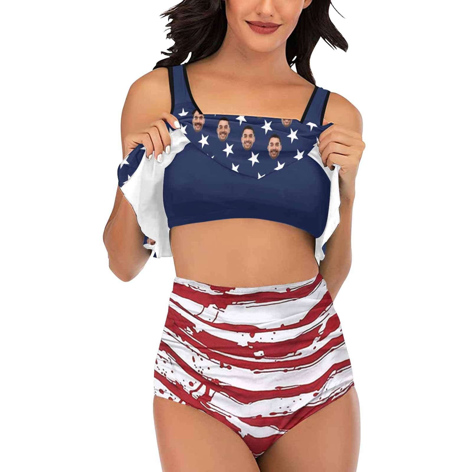 Personalized Women's Two Piece Bathing Suit Summer Set Beach Pool Outfits
