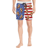 Custom Face American Flag Couple Matching Swimsuit
