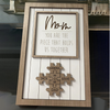 You Are The Piece That Holds Us Together Mom - Personalized Wooden Puzzle Sign