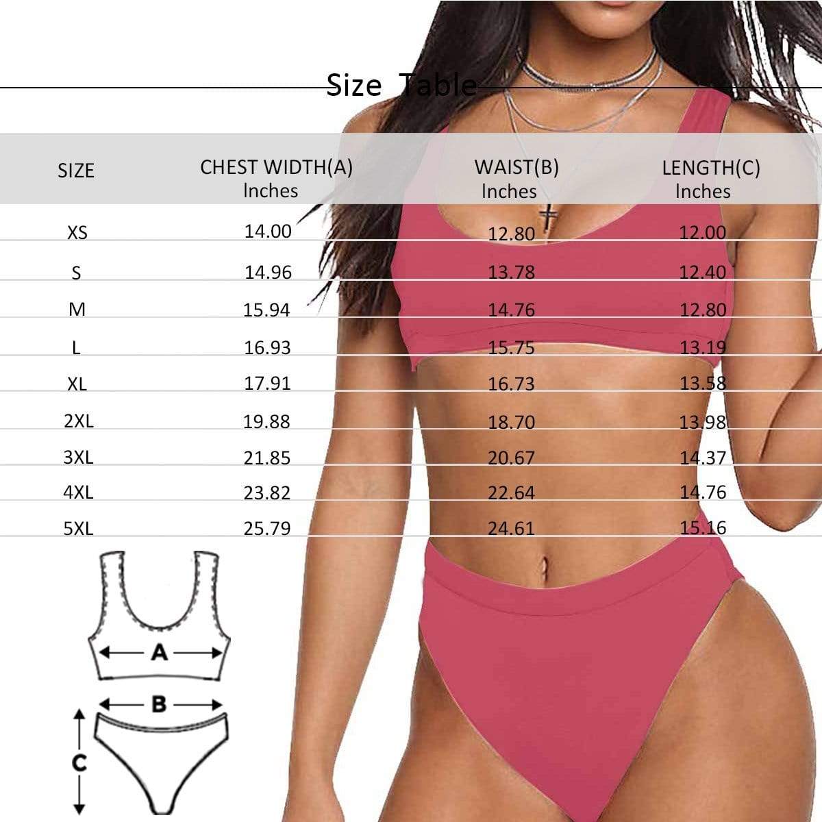 Personalized Face Women's Swimwear Bikini Swimsuit Beach Travel Boat Cruise Pool Party Outfits