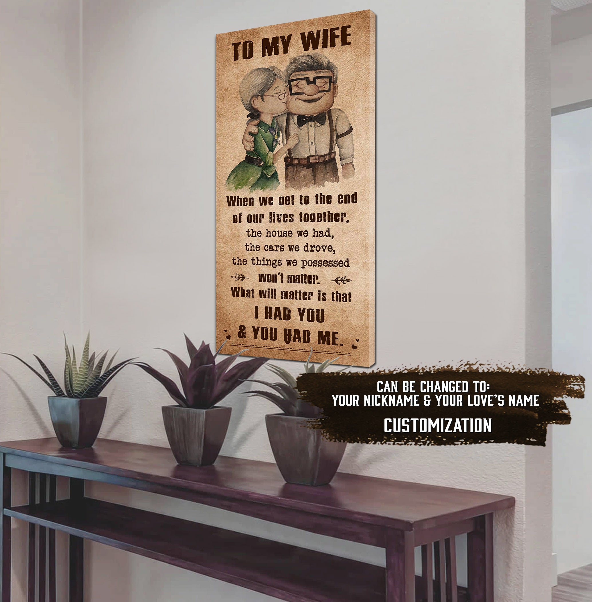 🎁TO MY WIFE-I HAD YOU AND YOU HAD ME-CANVAS POSTER(Buy 2 Get Free Shipping)