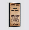 🎁TO MY WIFE-I HAD YOU AND YOU HAD ME-CANVAS POSTER(Buy 2 Get Free Shipping)