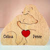 Handcrafted - Family - Wooden Bears Family Puzzle - Wooden Animal Carvings