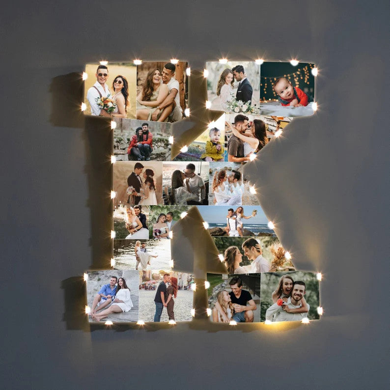 ✨Personalized Letter Photo Collage Lamp Letter  R