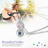 Custom Mothers Rings Necklace with Birthstones