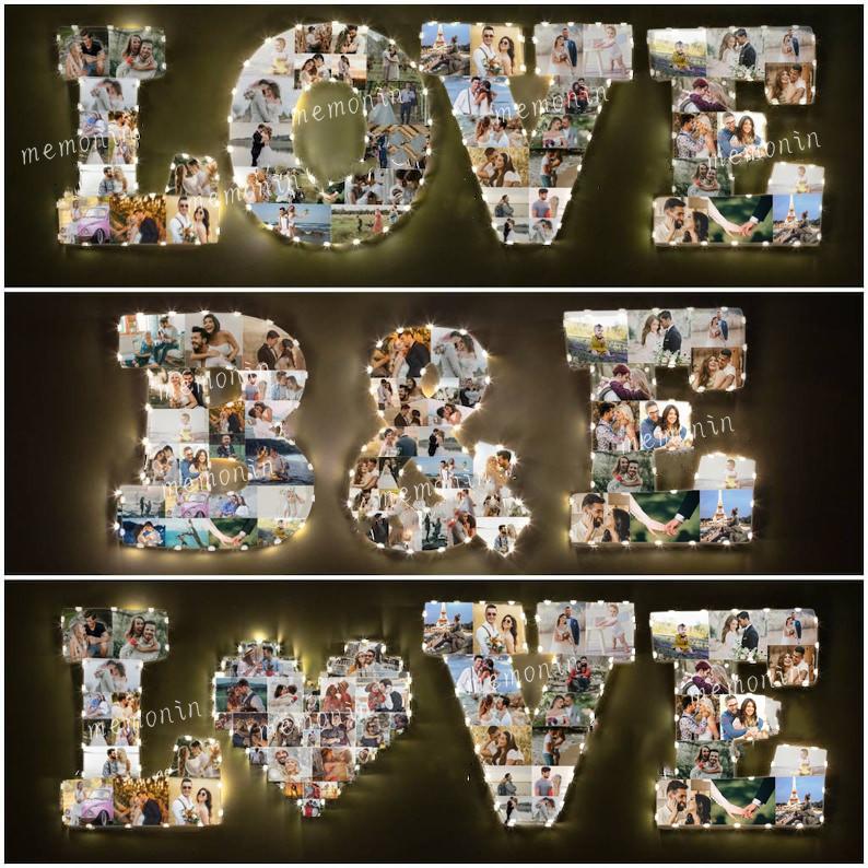 ✨Personalized Letter Photo Collage Lamp Letter  L