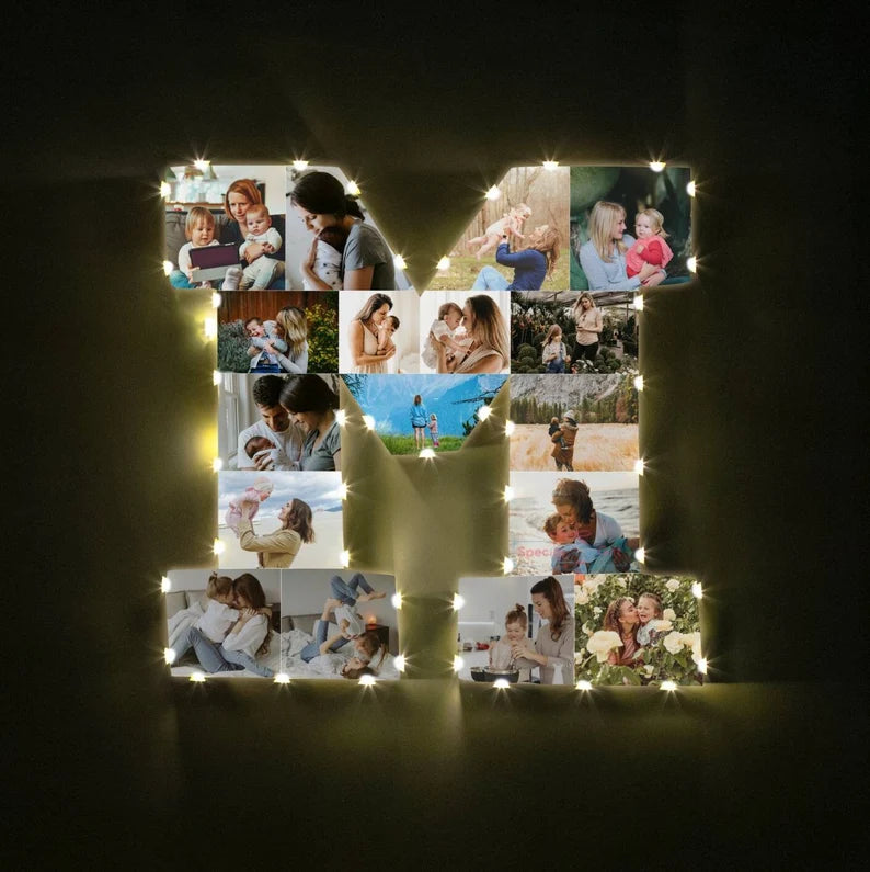 ✨Personalized Letter Photo Collage Lamp Letter  Y