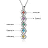 Custom Mothers Rings Necklace with Birthstones