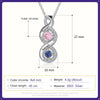 Custom Mothers Rings Necklace with Birthstones