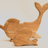 Wooden whales  family puzzle