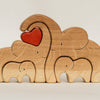 Wooden elephants family puzzle