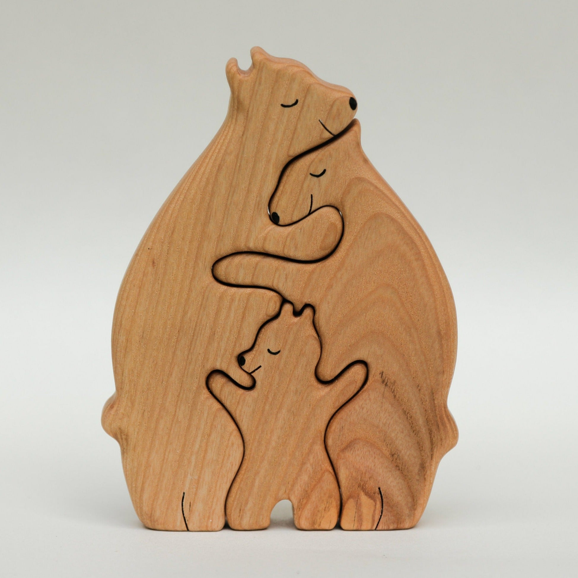 Wooden bears family puzzle