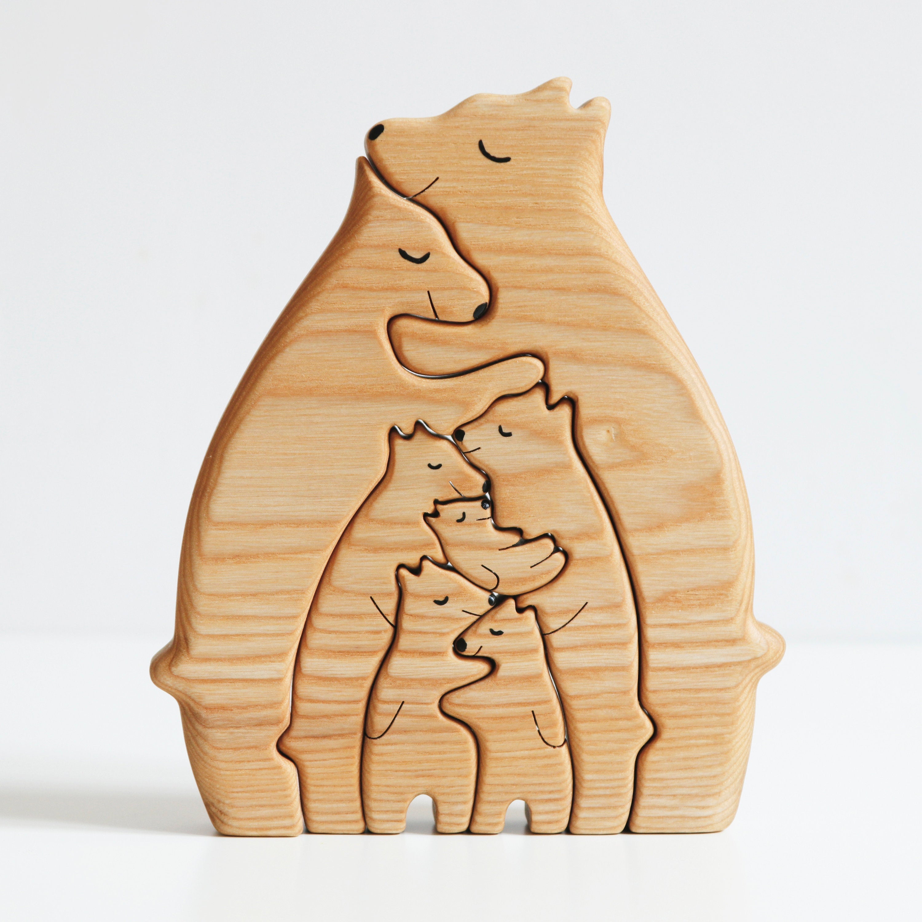 Wooden bears family puzzle