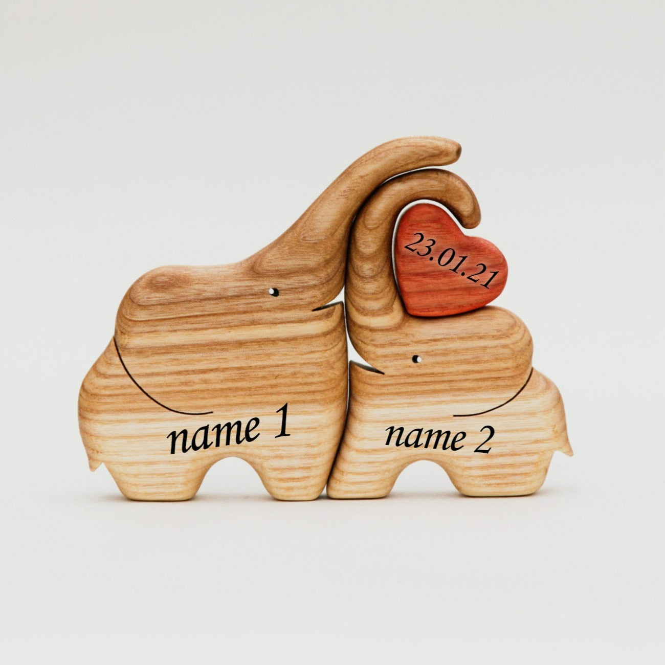 Wooden elephants family puzzle