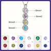 Custom Mothers Rings Necklace with Birthstones