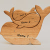 Wooden whales  family puzzle