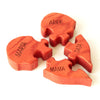 Wooden heart family puzzle