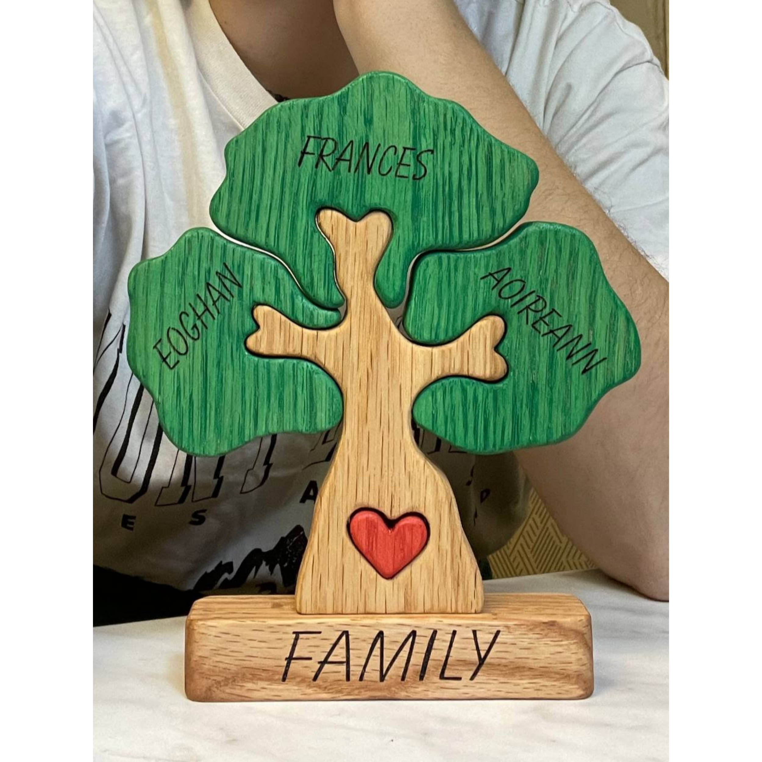 Wooden family tree family puzzle