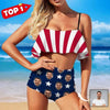 Personalized Face Women's Swimwear Beach Travel Boat Cruise Pool Party Outfits Recommended for Girls With Big Breasts