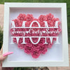 Mom Heart Shaped Monogram Flower Shadow Box